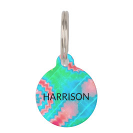 Krawatten Dyed custom dog Name contact Info Spaß Haustiermarke