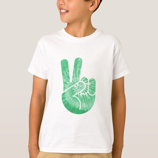 Krawatten-Friedenshand - grn T-Shirt (Vorderseite)
