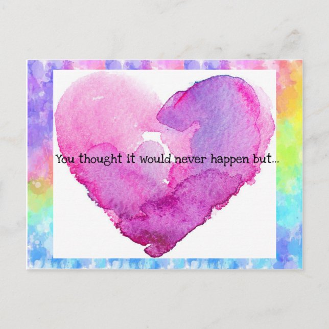 Krawatten-Herz-Hochzeits-Einladung Ankündigungspostkarte (Vorderseite)