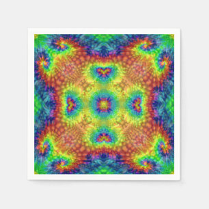 Krawatten-Himmel-Vintages Fraktal-Kaleidoskop Serviette