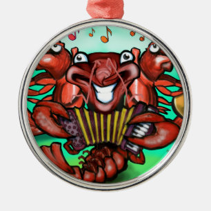 Krawfischband Silbernes Ornament