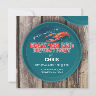 KRAWFISH BOIL BIRTHDATEINVITATION EINLADUNG