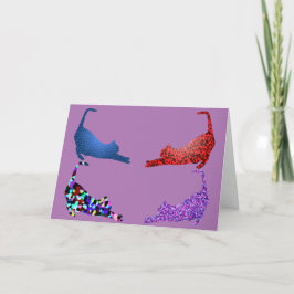 Krazy CrystalKatz kundenspezifische Grußkarten Karte