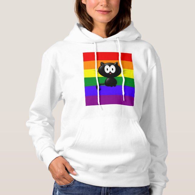 Krazy kat entwarf mit Kapuze Sweatshirt (Vorderseite)