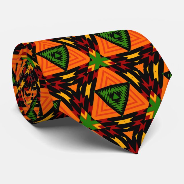 Krazy Kool Kente Tribal Style Neck Tie Krawatte (Gerollt)