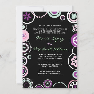 KRAZY POLKA DOTS Abstrakte Einladung zur Hochzeit