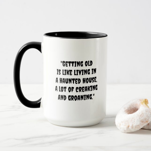 Kreaks, Groane und Kaffee-Funny Tasse (Mit Donut)