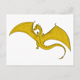 Kreationen für leuchtende Drachen - Gold Postkarte