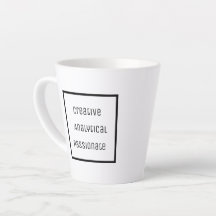 Kreativ, analytisch, leidenschaftlich Latte Tasse