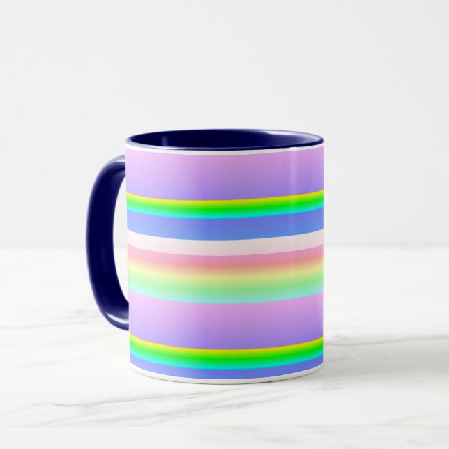 Kreativ hell gestreift tasse (Vorderseite Links)