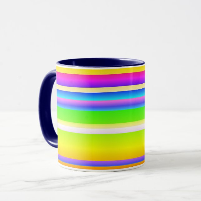 Kreativ hell künstlerisch gestreift tasse (Vorderseite Links)