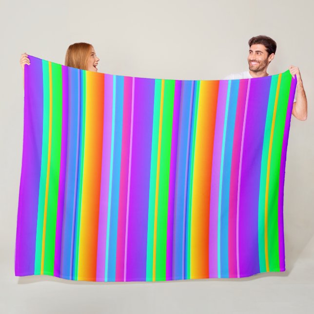 Kreativ hell vielfarbig künstlerisch gestreift fleecedecke (Beispiel)