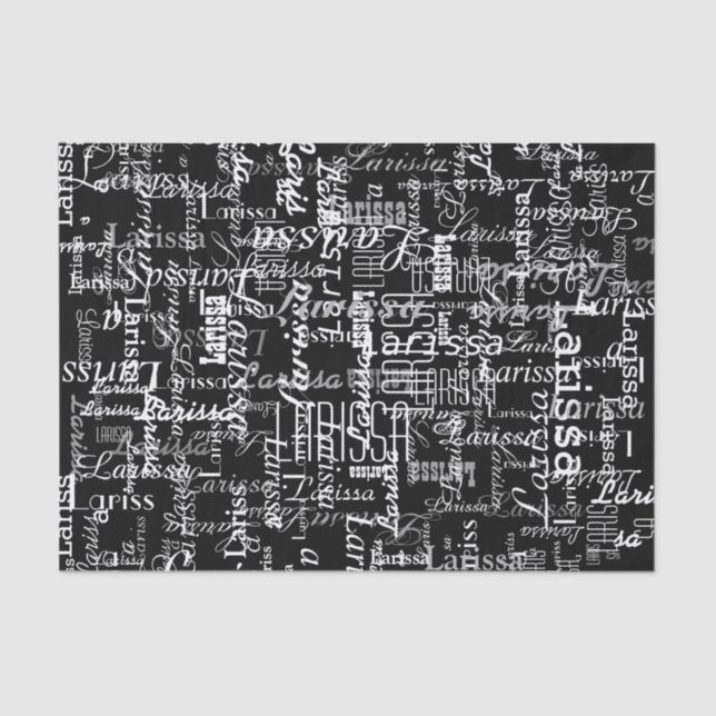 kreativ mit personalisiertem Namen Seidenpapier (Vorderseite)