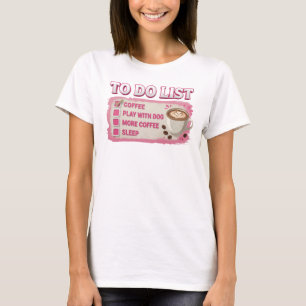 Kreativ Rosa COFFEE SPIEL MIT DEM HUND Individuell T-Shirt