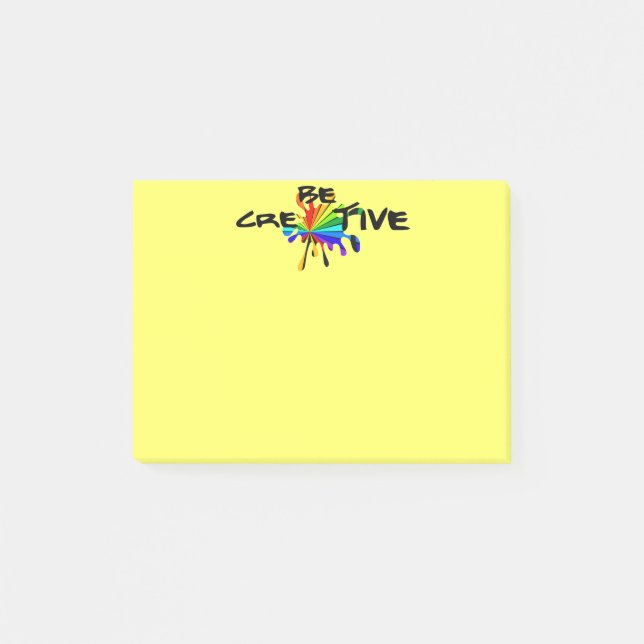 Kreativ sein post-it klebezettel (Vorderseite)