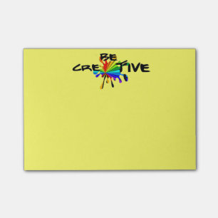 Kreativ sein post-it klebezettel