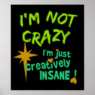 Kreativ verrücktes Poster