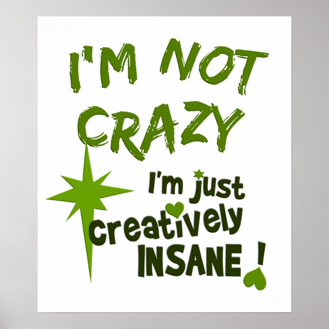 Kreativ verrücktes Poster (Vorne)