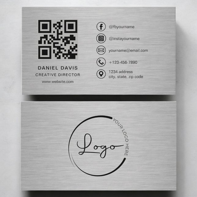 Kreativdirektor Metal QR Code Visitenkarte (Von Creator hochgeladen)