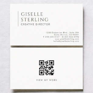 Kreativdirektor Modernes professionelles QR-Code Visitenkarte
