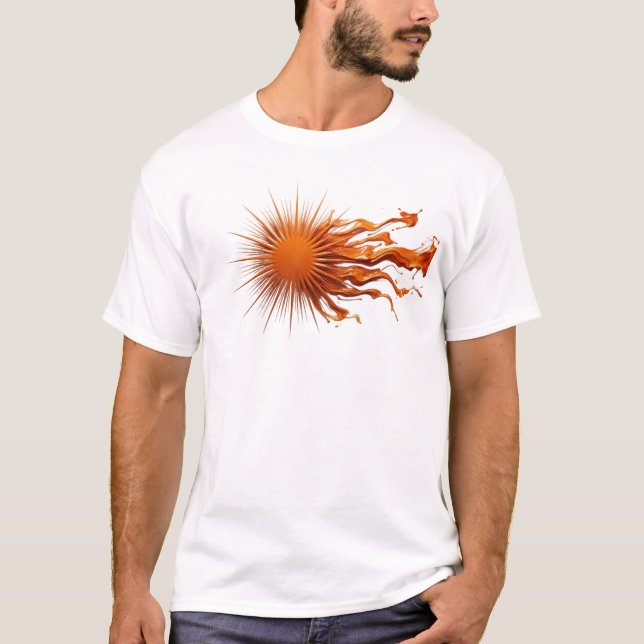 Kreative ABSTRACTE SONNE Tragbare Kunst T-Shirt (Vorderseite)