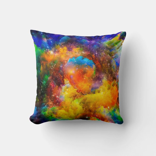 Kreative Anordnung der Fraktal-Elemente, Beleuchtu Kissen (Vorderseite)