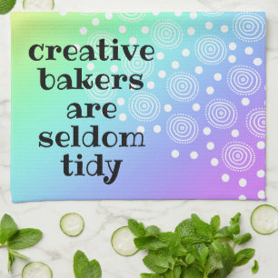 Kreative Bäcker sind selten Tidy Rainbow Geschirrtuch