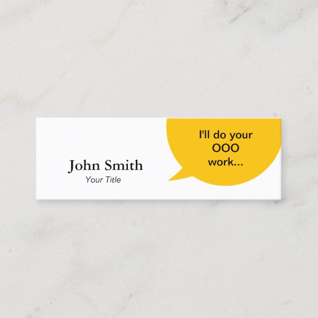 Kreative Blasen-berufliches Mini Mini Visitenkarte (Vorderseite)