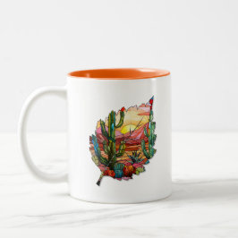 Kreative Blatt-Tasse für Kaffee oder Tee Zweifarbige Tasse