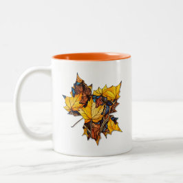 Kreative Blatt-Tasse für Kaffee oder Tee Zweifarbige Tasse