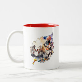 Kreative Blatt-Tasse für Kaffee oder Tee Zweifarbige Tasse