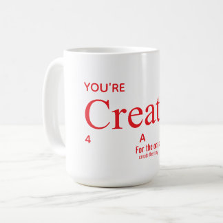 Kreative Denkweise Zitat Front Back Shirt Kaffeetasse