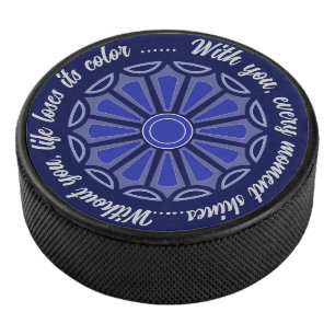 Kreative einfache Farbblumen Geschenk Mutter Vater Eishockey Puck