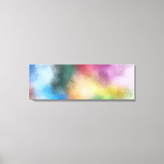 Kreative Farben Moderne Abstrakte Kunst Gelb Rot Leinwanddruck (Vorderseite)