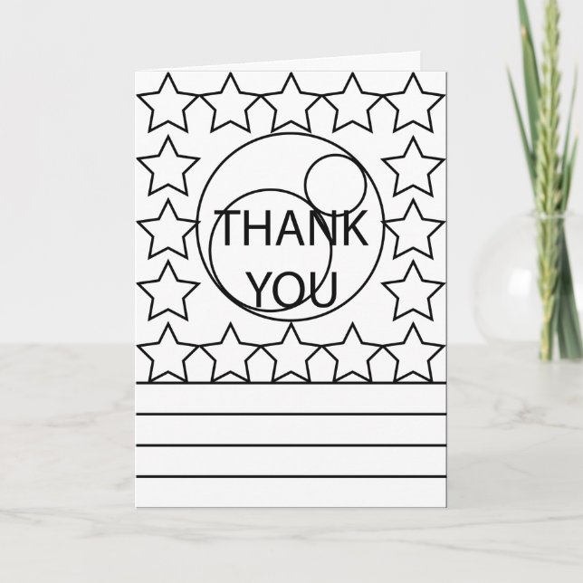 Kreative Farbkarte der Karte Danke 3 (Vorderseite)