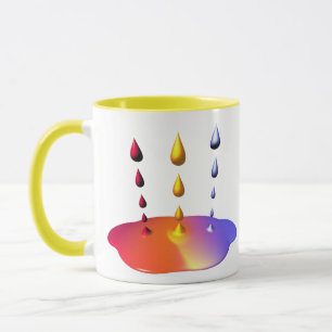 Kreative Farbtropfen-Mischung Tasse