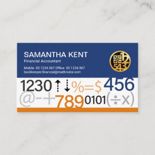 Kreative Finanznummern Buchführung Visitenkarte