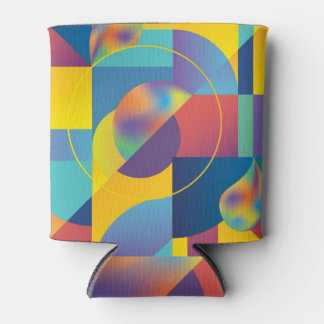 Kreative Geometrie: Abstrakte Vintage-Cover. Dosenkühler