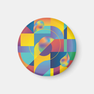 Kreative Geometrie: Abstrakte Vintage-Cover. Magnet