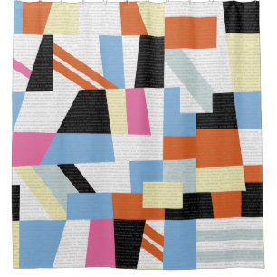 Kreative Geometrie: Längenmuster Duschvorhang