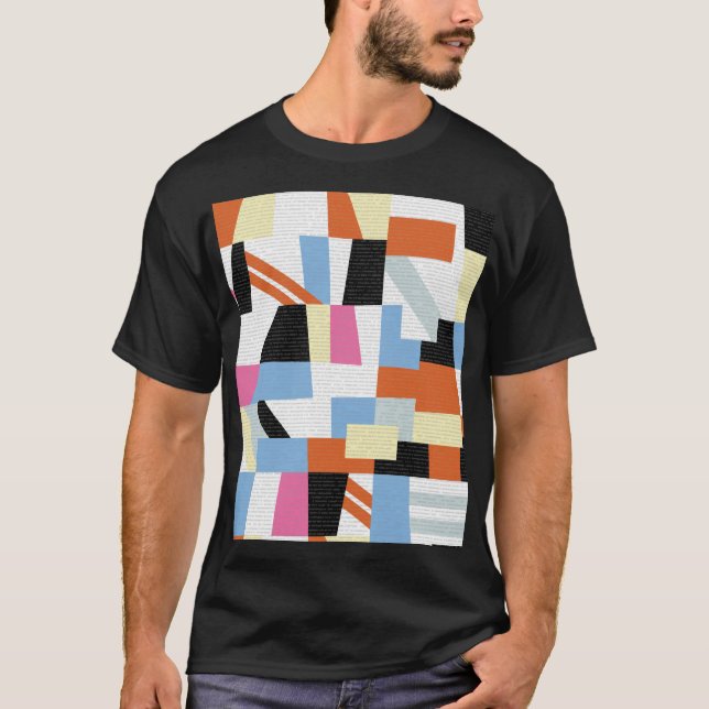 Kreative Geometrie: Längenmuster T-Shirt (Vorderseite)