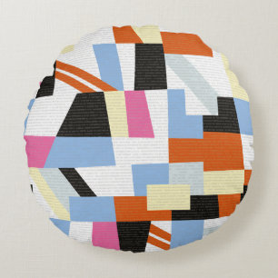 Kreative geometrische Formen, Längenmuster Rundes Kissen