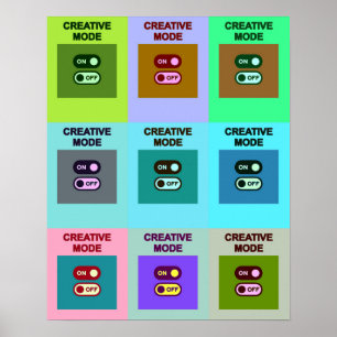 Kreative Gitterbrille Poster