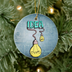 Kreative Glühbirnen-Idee Keramik-Ornament Keramik Ornament