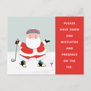 Kreative Golf-Weihnachts-Feiertags-Postkarte Feiertagspostkarte