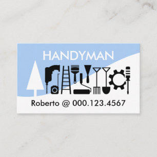 Kreative Handwerker-Werkzeuge Baum Hanglage Visitenkarte