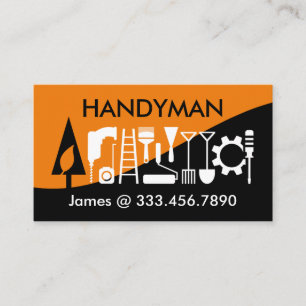 Kreative Handwerker-Werkzeuge Baum Hanglage Visitenkarte
