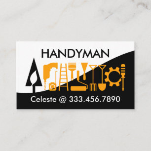 Kreative Handwerker-Werkzeuge Baum Hanglage Visitenkarte