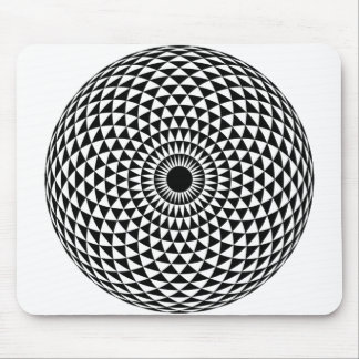 Kreative hypnotische Schwarzweiss-Mausunterlage Mousepad