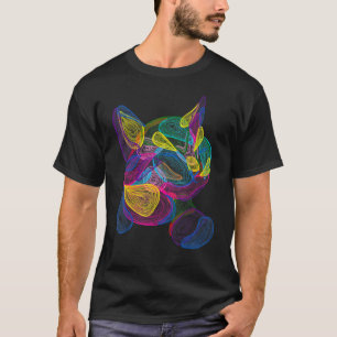 Kreative Kunstwerke für Kätzchen Farbkatze T-Shirt